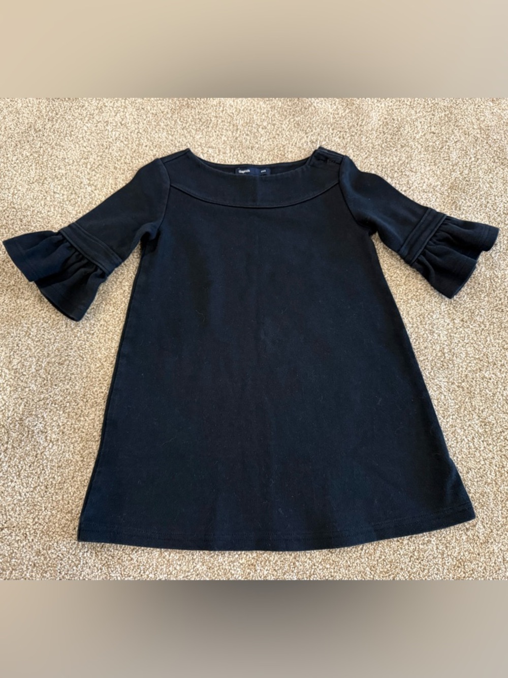 Gap Kids Black Ruffle-Sleeve Dress